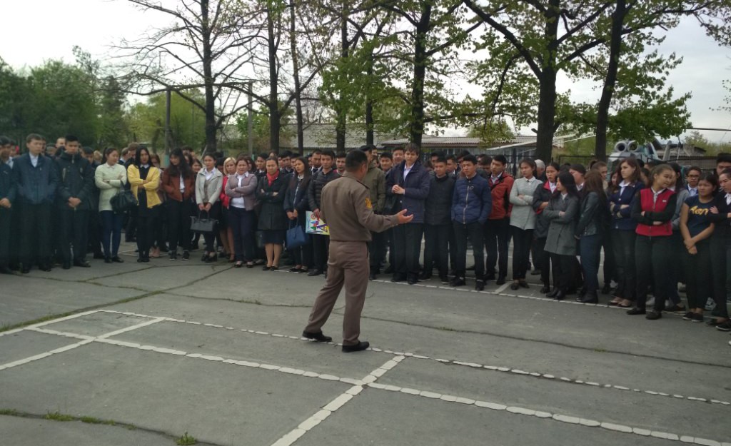 19 Апреля 2018г. проведена проверка студентов на учебную тревогу!